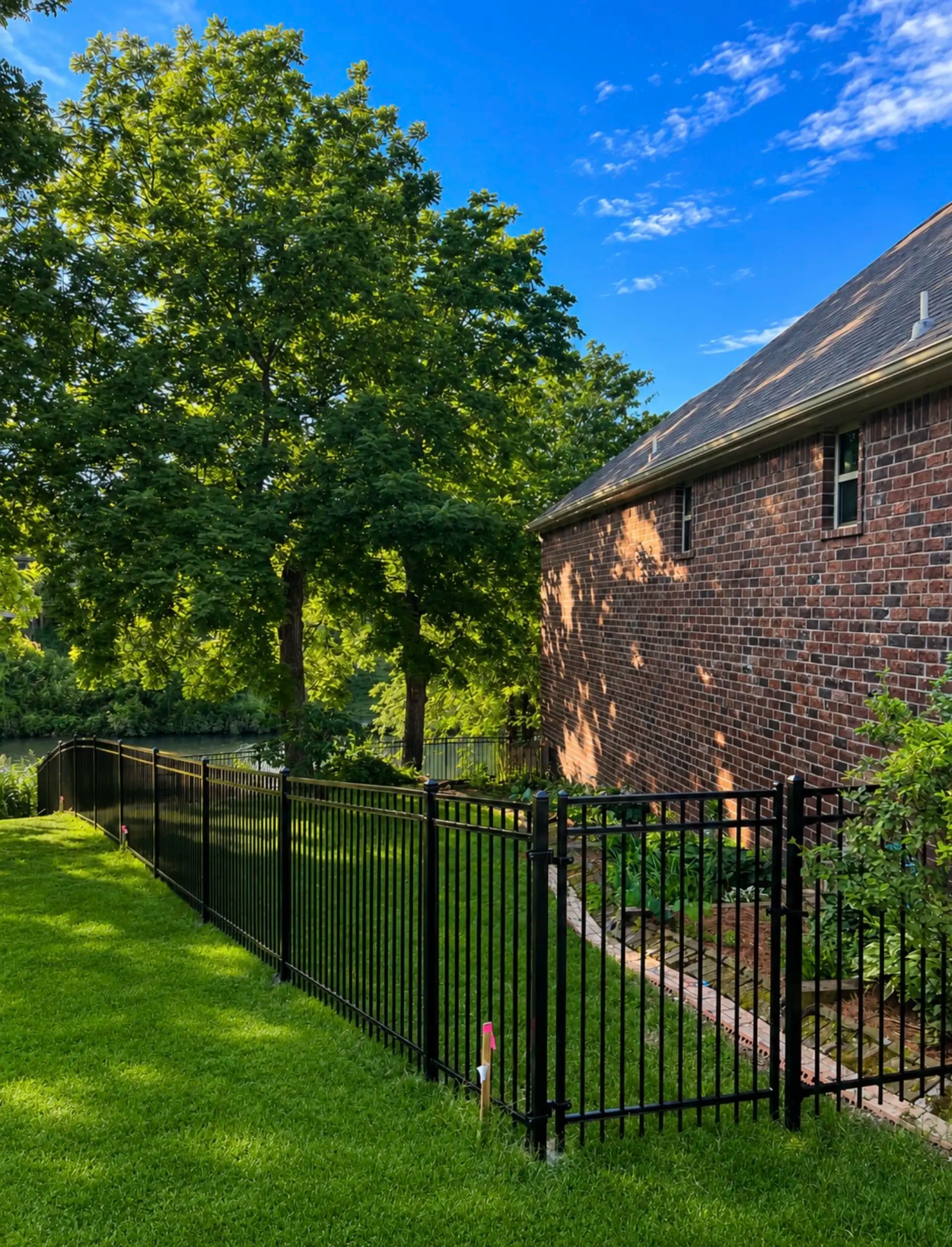 Backyard Ornamental Metal Fence